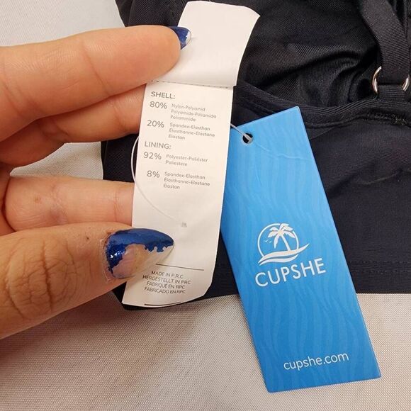 Cupshe Women's Size L Black 2 piece Bikini Swimsuit - Picture 6 of 6